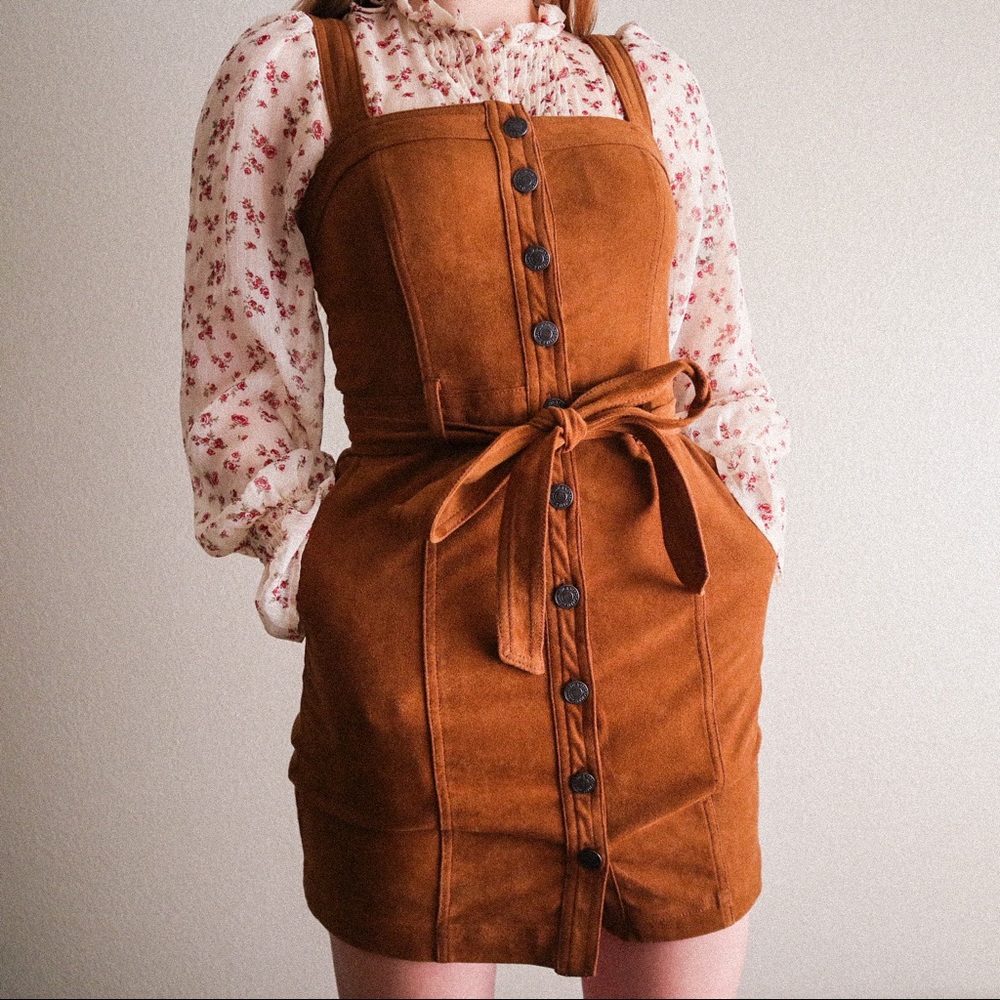 Abercrombie and Fitch Suede Button Up Dress